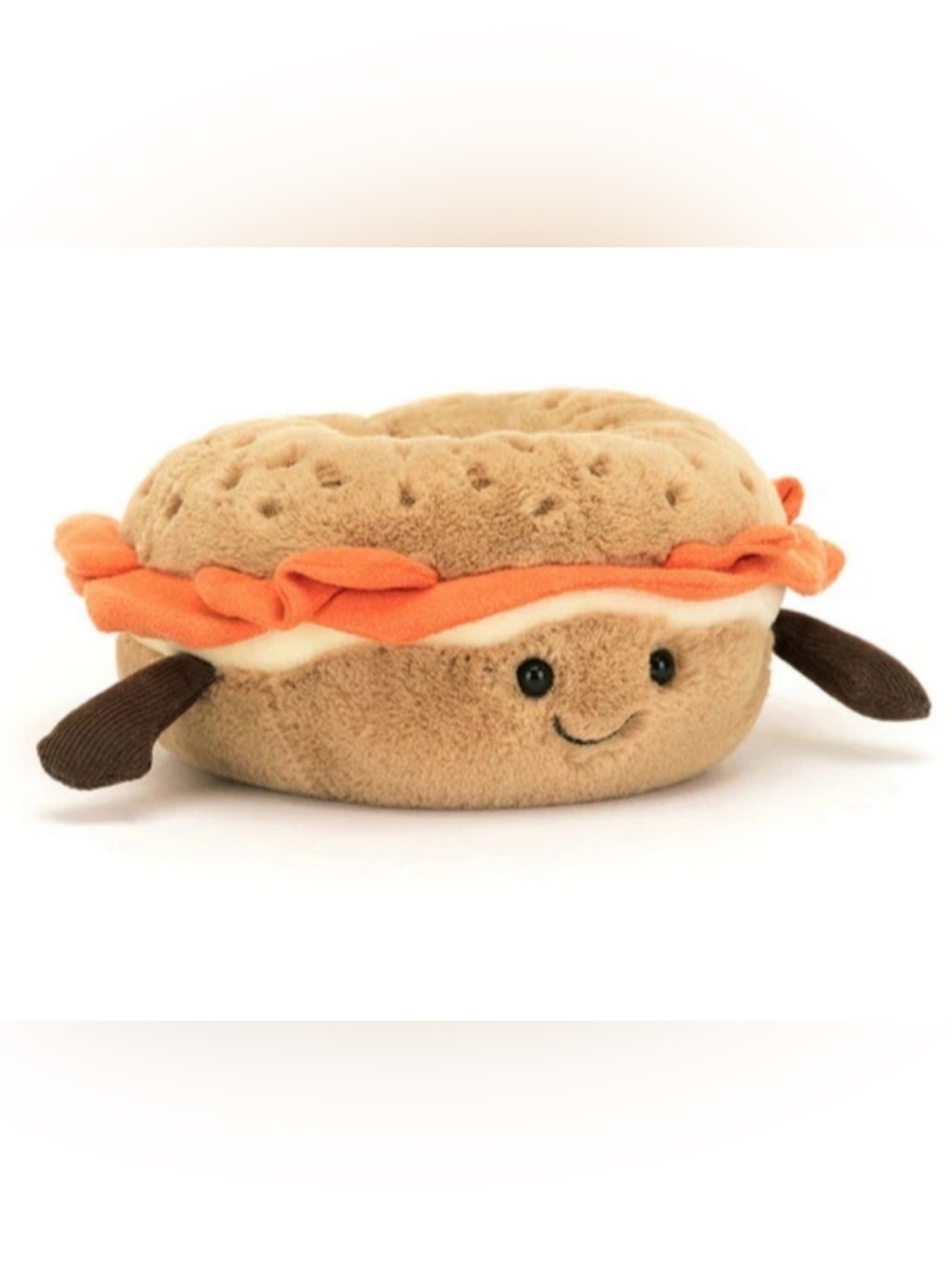 Jellycat Amuseable Bagel 🥯 6" Soft & Plush NWT